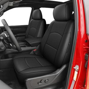 AOMSAZTO Seat Cover for Ram 2500 2019-2025 2026 Custom Fit Car Seat Covers Truck Full Set (Black)