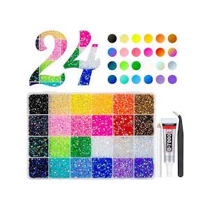24  Colors Jelly Rhinestones for Bedazzling