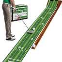 Putting Green Indoor Golf Putting Mat  Easy to Assemble with Automatic Ball Return, Wrinkle-Free Close to Real Green Speed, Suitable for Office, Recreation Room, Patio  Ideal Gift
