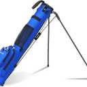 MAZEL Lightweight Golf Bag for Men  Easy to Carry Golf Clubs Bag with Shoulder Strap,Pitch n Putt Golf Stand Bag for Driving Range,Par 3 and Executive Courses - Fit Up to 8 Clubs (Deep Blue)