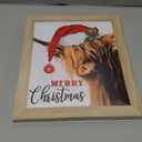 Highland Cow Canvas Wall Art: Rustic Farmhouse Holiday Decor with 7 Interchangeable Seasonal Sayings(10"x12" Wood Frame),Halloween Christmas & Year-Round Decor for Living Room Bedroom Home Office