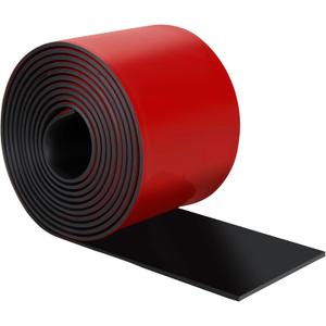 Self Adhesive Rubber Strips, Solid Neoprene Rubber Sheets Rolls Strips with Adhesive Backing, Self Stick Rubber Gasket Pads for DIY, Seals, 4" Wide x 1/8" Thick x 120" Long