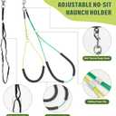 Dog Grooming Arm with Pet Grooming Hammock, getlstub 35" Pet Grooming Table Arm with Adjustable No Sit Haunch Holders, Dog Grooming Stand with Loop Noose for Small and Medium Pets