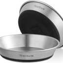 Cat Bowls, 2 Pcs Stainless Steel Cat Bowls for Food and Water, Whisker Fatigue Shallow Non-Slip Dishes Plates for Small Dog Puppies Cats