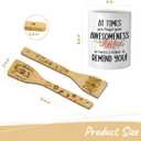 Mothers Day Gifts for Mom, Christian Cooking Utensils Set for Women, Utensil Holder & 6 Wooden Spoons Cooking Gifts For Mom, Ceramic Holder, Kitchen Gifts For Women Christmas (01. You are awesome)
