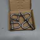 Stainless Steel 304 D Shape Shackle 5/32", 1/4", 5/16",3/8", 9/16", for Chains Wirerope Lifting Outdoor Camping Survival Rope Bracelets Or for Heavy Duty Construction