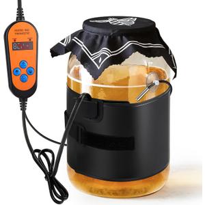 Kombucha Heating Wrap, Kombucha Jar Heat Wrap with Digital Temperature Control and Timing Function, Fermentation Heater Carboy Warmer Fits Most Fermenter Vessels 1 to 3 Gallons