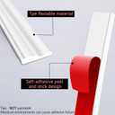 Moonoom 20 Ft x 1.6''Wall Decoration Molding Trim,Self-Adhesive 3D Chair Rail Panel Molding, Flexible DIY Wall Trim for Walls Mirror Window Frame and Home Decoration