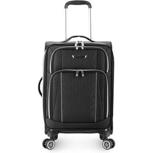 Traveler's Choice Lares Softside Expandable Luggage with Spinner Wheels, Black, Carry-On 22-Inch