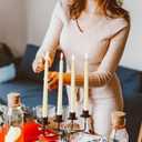 12 Pack Ivory Taper Candles 10 inch - Taper Candles Dripless, Smokeless, Unscented - 8 Hours Long Burning - Hand Poured Tall Candlesticks - Perfect for Home Decor, Weddings, and Special Occasions