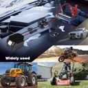 Jumper Cables Alligator Clips Compatible with Makita 18V Battery, 2FT Silicone Wire 14 AWG with Adjustable Voltage Stabilizing Module and Fuse & Off/ON & Digital Display for Car Battery Charging