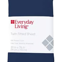 Everyday Living® Cotton/Polyester 200 Thread Count Fitted Sheet - Estate Blue, Twin - Fred Meyer
