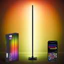 Floor Lamp,RGBICW Led Lamp Compatible with Alexa and Google Assistant,60 Inch 4 Segment Detachable Corner Light with Square Base for Living Room and Bedroom Ambient Lighting