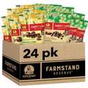 Sun-Maid Farmstand Reserve 24 Count Variety Pack - 0.8 oz Snack Bag Sea Salt Cocoa & Caramel Dusted Raisins + Sea Salt Chocolate Coated Banana Chips (Amazon Exclusive) (EXP 10/27/26)