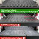 LASFIT Tailgate Mat 2019-2025 2026 for Ram 1500 Standard Tailgate&Power Tailgate-Release(NOT for Classic/Multifunction/Power Tailgate) All Weather TPE Tailgate Protector Liner Replacement Accessories