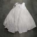 Flower Girls Satin Rhinestone Pageant Dresses Princess A Line Floor Length Formal Wedding Party Communion Gowns, 8, White