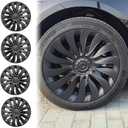 KAVANIC 4pcs Hubcaps Fits for Tesla Model 3 Highland 2024-2025 Wheel Covers 18 Inch Symmetry Design Rim Protector Matte Black ABS Wheel Cover for 18" Photon Wheels (RWD/AWD)