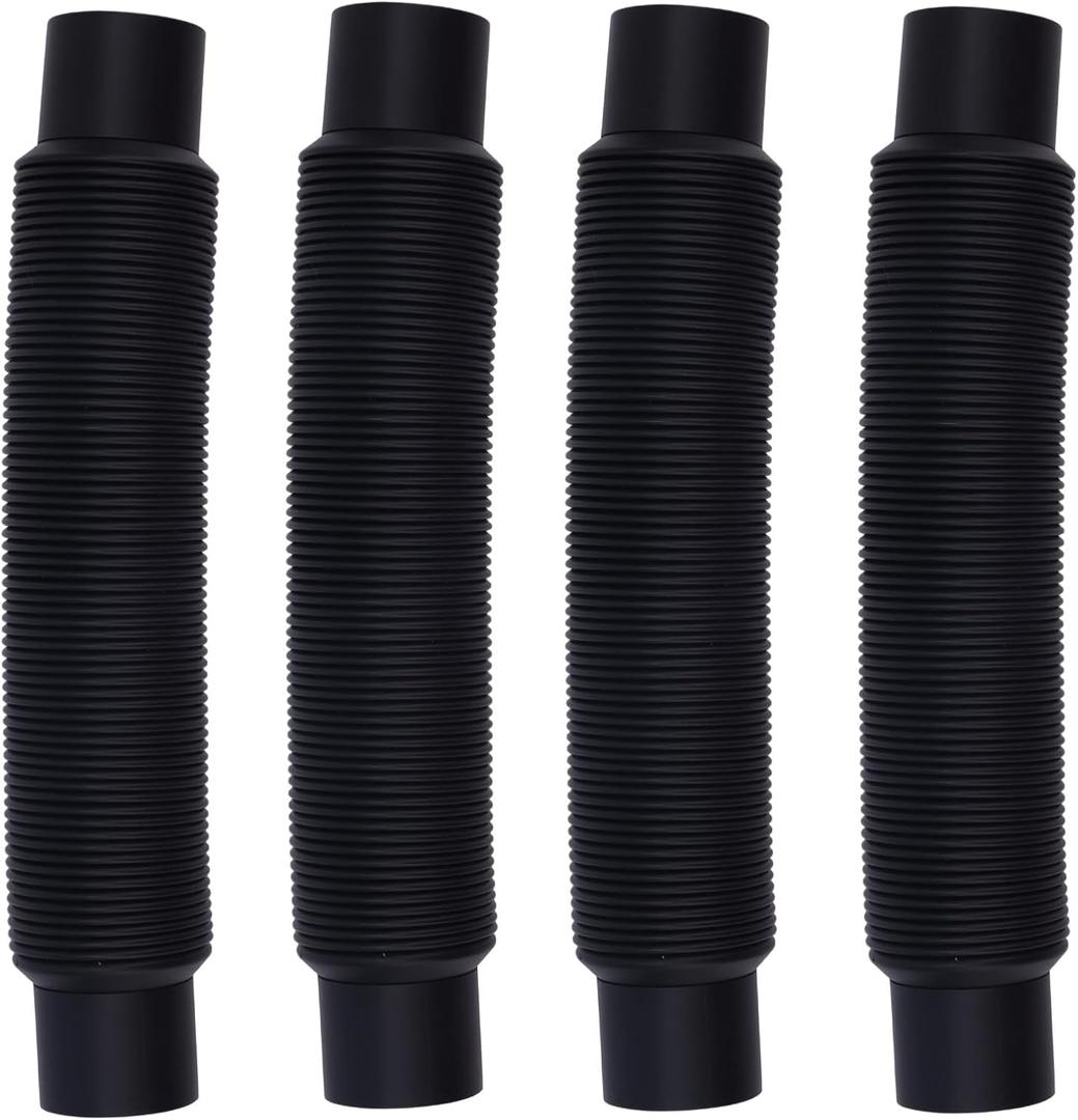 4pcs Rain Barrel Hose Connector, 1.25" D Stretchable Downspout Diverter Adapter 2 Rain Water Barrels Linking Kit for Outdoor Garden Home Use Storage More Rainwater