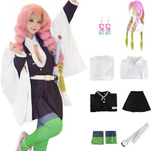 Kimonos Cosplay Costumes Adult Women Girls Anime Japanese Kimono Robe Halloween Outfit with Accessories (Medium)
