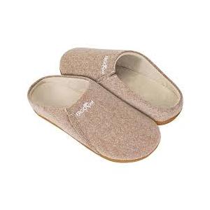 ERGOfoot House Slippers With Arch Support, Orthopedic Slippers for Plantar Fasciitis Pain Relief, Comfy Wool Felt Clog, Non-Slip Indoor Outdoor House Shoes for Women9 and Men8