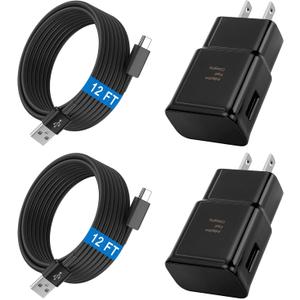 Android Charger Type C Cable Fast Charging with 12FT USB C Phone Charger Cord for Samsung Galaxy S10/S10e/S10+/S9/S9+/S8/S8+/S23/S22/S21 Ultra/S20/Note 20/Note 10/Note 9/8/Z Flip 3/A03s/A02s, 2Pack