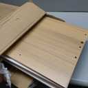 VEVOR Folding Sewing Table, Multipurpose Sewing Machine Table with Compact Design, Wheels, Shelves, Storage Trays, Wooden Pegs, and Magnetic Doors, Sewing Desk Cabinet for Sewing Machine, Wood Color