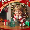 Angoily Festive Animated Christmas Tree Toy with Swinging Legs, Creative Wobbling Holiday Decoration for Kids and Adults, Fun Walking Xmas Ornament