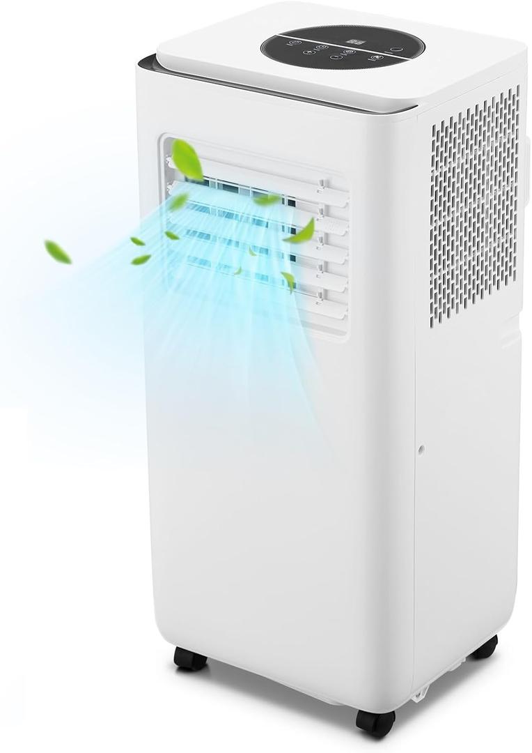 10000 BTU Portable Air Conditioners with Remote Control, 3-in-1 Free Standing Cooling AC Unit with Dehumidifier Fan Function, Cools Room up 450 Sq. Ft, Auto Swing, Sleep Mode, 24H Timer