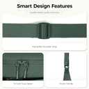 VONAL Nylon Crescent Crossbody Bag, Sloughy Shoulder Hobo Bag for Women, Lightweight Moon Bag Dumpling Sling Bag Purse (Army Green)