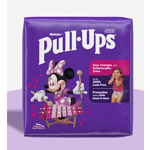 Pull-Ups Learning Designs, 5T-6T (46-60 lb.), 40 Ct. Potty Training Pants for Girls, Disposable Potty Training Pants for Toddler Girls  