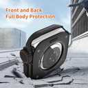 Metal Case for Apple Watch Series 10 46mm, [Turn into Ultra Style] Rugged Protective Bumper with Raised Edge Screen Protection for iWatch 46 mm with Back Cover, Black