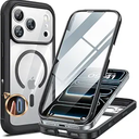 Miracase for iPhone 17 Pro Max Case 6.9" Full-Body Phone Case with Built-in Glass Screen Protector& Full Camera Protector,[Magnetic with MagSafe] Drop Proof 17 ProMax Cover, Black