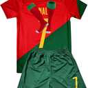 Soccer Jerseys Kids 7#10 Football Sports Fan for Boys Girls Youth Soccer Shirts and Shorts Stockings Set for 24