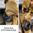 Crescent Crossbody Bag Women's Shoulder Hobo Handbag Purse- Adjustable Detachable Strap for Work Travel