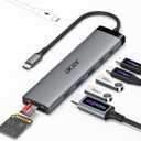 Acer 8 in 1 USB C Hub 10Gbps, USBC to HDMI Adapter 4K@60Hz, 2USB-C 3.2, 2USB A 3.0 Data Transfer, 100W PD Port Type C Multiport Splitter with SD/TF Card Reader, for MacBook Neo, Laptop, PC, Desktop