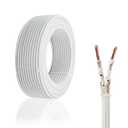 KToyeang 13 Gauge 2 Conductor High Temperature Wire 16.4Ft, -76-932 ℉ 13 AWG Mica Fiberglass 2 Core Copper Wire Insulated Heat Resistant High Temp Flexible Cable for Lamp Boiler Heater Kiln