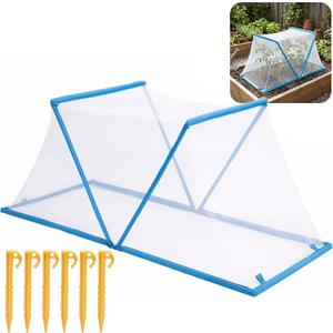 35" x 13" x 15" Foldable Garden Covers for Raised Beds, Garden Bed Insect Bird Netting Plant Cover, Garden Rows Pest Barrier Plant Protector Mesh for Protecting Vegetables Fruits Flowers