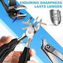 2026 Toenail Clippers for Thick Toenails for Seniors, Angled Head Large Toe Nail Clippers Set for Men, Heavy Duty Ingrown Toenail Clippers with Long Handle, Ultra Sharp Slanted Nail Cutter Wide Jaw