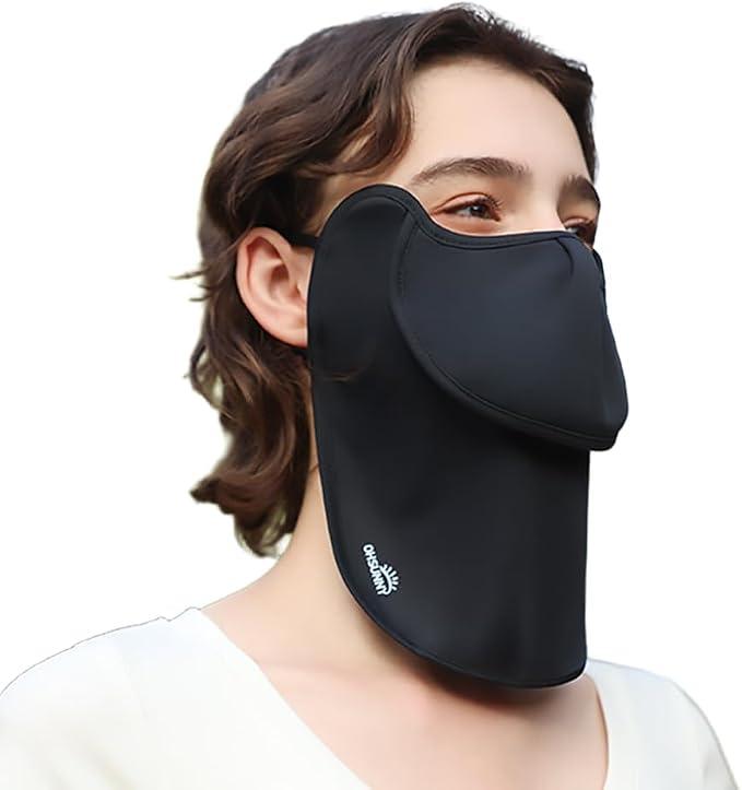 Women Sun Protection Face Cover UPF 50+ Anti-UV Mask Breathable Neck Gaiter Face Scarf