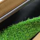 Dog Grass Large Potty Patch, Dog Litter Boxes Artificial Grass Bathroom Turf for Pet Training, Washable Puppy Pee Pad, Perfect Indoor/Outdoor Portable Potty Pet Loo (Tray system-35"X22.6")