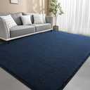 5x7 Feet Blue Area Rugs for Bedroom, Indoor Washable Memory Foam Rug for Living Room, Modern Aesthetic Minimalist Non-Slip Carpets for Kids Boys Girls Adults Dorm Home Decor