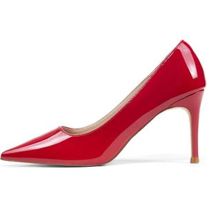 Elisabet Tang 3 in Classic Pointy Pull on Heeled Wedding Pumps - Comfortable Stiletto Closed Toe Dress Heels for Prom Work, Size 8