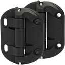 Safetech Hardware Neutral Closing Gate Hinges | Self-Aligning Hinges | No Tension | Square Post, Aluminum & Vinyl/PVC Gates | Max. 50lb Gate SHN-90L - Black
