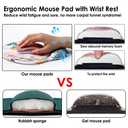 3 x HODYXIN Ergonomic Mouse Pad with Wrist Support,Cute Floral Pattern Mouse Pads with Wrist Rest,Comfortable Mouse Pad for Home Office Gaming Work Computers Laptop with Non-Slip PU Base (Rose Fantasy)