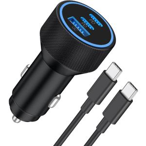 WODENTA for iPhone 17/16/15 Pro Max Car Charger, 67W 3-Port Fast USB C Car Charger Power Cigarette Lighter Adapter with 3FT USB C to C Cable for iPhone 17/17 Pro/Air/17e/16/15 Pro Max/Plus/16e, iPad