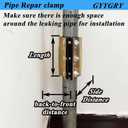 Water Pipe Repair Clamp,OD of The Applicable Pipe is About 1.65 inch,Leak Sealer for Pipes and Plumbing,Length 4.72 inch,Suitable for PE/PPR Pipes,Steel/Iron Pipes