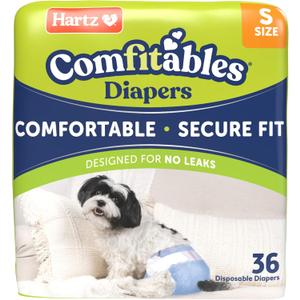 Hartz Disposable Dog Diapers, Size S 36 count, Comfortable & Secure Fit, Easy to Put On