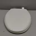 Bemis Aurora Slow Close Toilet Seat, Easy Clean Hinges and Adjustable Perfect Fit Plastic Seat, Made in USA, Elongated, White