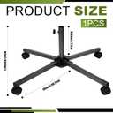 Foldable Portable Beach Umbrella Stand with Wheels Patio Umbrella Base Holder Adjustable Heavy Duty for Beach Sports Events Swimming Pool Courtyard Outdoor Use, Black