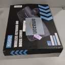 Wireless Keyboard and Mouse Combo, Wave Keys Full-Sized Ergonomic Keyboard with Cushioned Plam Rest, Phone Holder, Comfortable Natural Typing, 2.4G Cordless Set for Computer, Laptop, PC, Mac, Windows (Black)